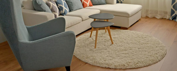 un tapis rond